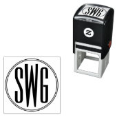 シンプル3エレガントイニシャル文字モノグラム#8BStF セルフインキングスタンプ (インサイチュ)