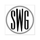 シンプル3エレガントイニシャル文字モノグラム#8BStF セルフインキングスタンプ (デザイン)