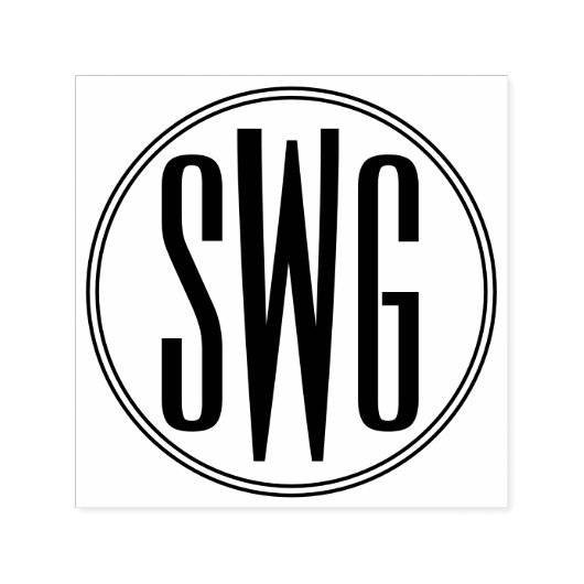 シンプル3エレガントイニシャル文字モノグラム#8BStF セルフインキングスタンプ (デザイン)