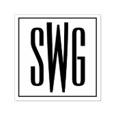 シンプル3エレガントイニシャル文字モノグラム#8BStSQ セルフインキングスタンプ (デザイン)