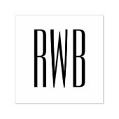 シンプル3エレガントイニシャル文字モノグラム#8D セルフインキングスタンプ (デザイン)