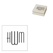 シンプル3エレガントイニシャル文字モノグラム#9HV ラバースタンプ (押印)