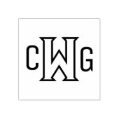 シンプル3エレガントイニシャル文字モノグラムMF #3 ラバースタンプ (インプリント)