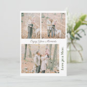 シンプル3エレガントフォトコラージホリデーカード サンキューカード (スタンド正面)