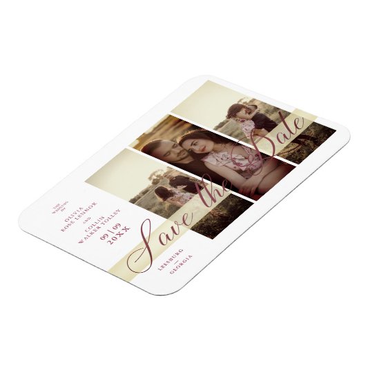 シンプル3エレガント枚の恋のカップル マグネット (左側)