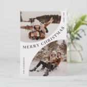 シンプル3エレガント PHOTOクリスマスQRコード シーズンカード (スタンド正面)