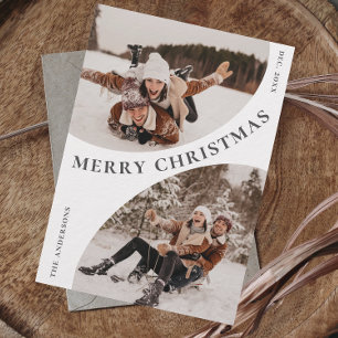 シンプル3エレガント PHOTOクリスマスQRコード シーズンカード