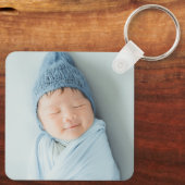 シンプル3キーチェーンのパーソナライズされた キーホルダー (裏面)