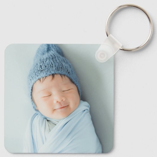 シンプル3キーチェーンのパーソナライズされた キーホルダー (裏面)