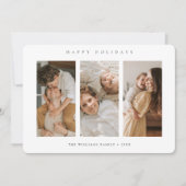 シンプル3パーソナライズされたフォトコラージクリスマス | シーズンカード (正面)