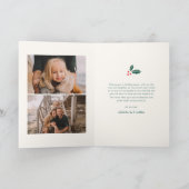 シンプル3フォトアーチカラフルメリークリスマス カード (内部)