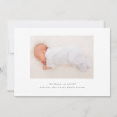 シンプル3フォトコラージュベビー誕生 案内状 (裏面)