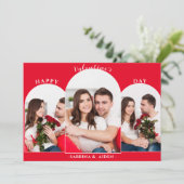 シンプル3フォトコラージュ |バレンタインデー シーズンカード (スタンド正面)