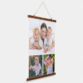 シンプル3フォトコラージュ 吊り下げ型タペストリー (傾斜あり)
