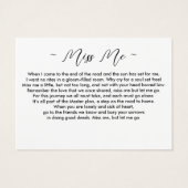 シンプル3フォト悔やみや弔慰記念祈りの言葉カード (裏面)