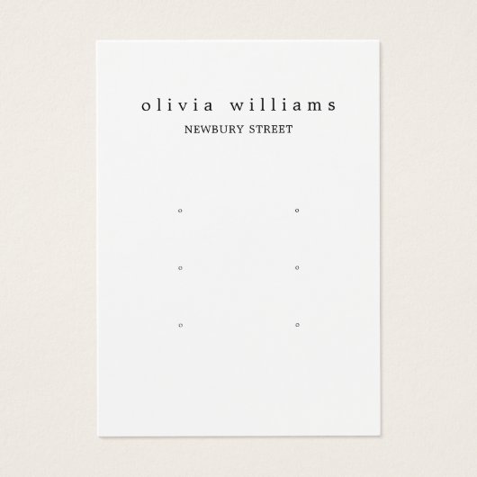 シンプル3モダンイヤリング表示カード (正面)