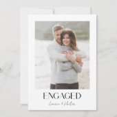 シンプル3モダンフォトスクリプト婚約パーティ 案内状 (正面)