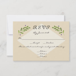 シンプル3モダンメニューの選択肢RSVP応答結婚の 出欠カード