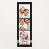 シンプル3モダン写真部名パーソナライズされた ヨガマット (正面)