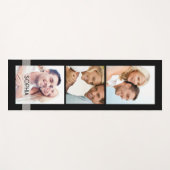 シンプル3モダン写真部名パーソナライズされた ヨガマット (正面(横))