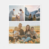 シンプル3モダン枚フォトコラージュ毛布 フリースブランケット (正面)