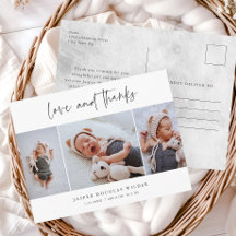 シンプル3写真の愛と感謝していベビーありがとう