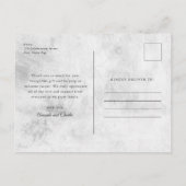 シンプル3写真の愛と感謝していベビーありがとう ポストカード (裏面)