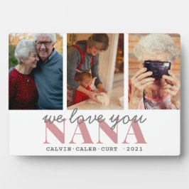 シンプル3写真の書道NANAプレゼント フォトプラーク