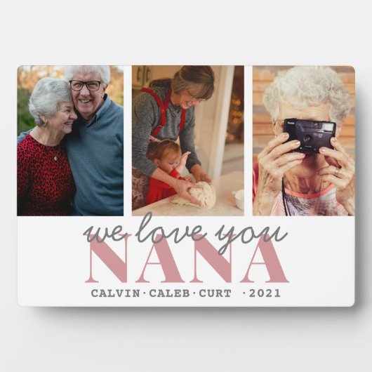シンプル3写真の書道NANAプレゼント フォトプラーク (正面)