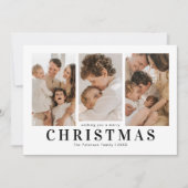 シンプル3写真クリスマス シーズンカード (正面)