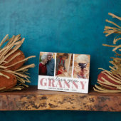 シンプル3写真グラニー愛する書道 フォトプラーク (側面)