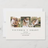 シンプル3写真保存日のフォトカード セーブザデート (正面)