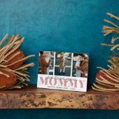 シンプル3写真書道ママ愛するプレゼント フォトプラーク (側面)