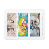 シンプル3数々の枚Collage Keepsake for Family マグネット (横)