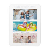 シンプル3数々の枚Collage Keepsake for Family マグネット (縦)