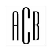 シンプル3文字モノグラム ラバースタンプ (インプリント)