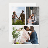 シンプル3枚写真コラージュ シーズンカード (正面/裏面)