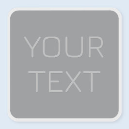 シンプル3次元ルッキング文字 | グレー シール