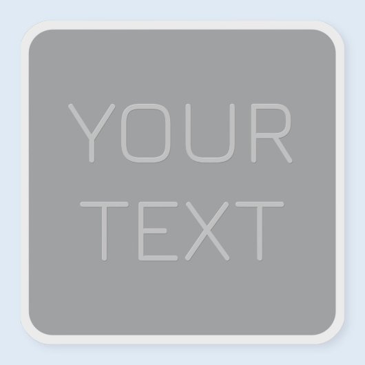 シンプル3次元ルッキング文字 | グレー シール