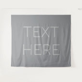 シンプル3次元ルッキング文字 | グレー タペストリー (正面(横))