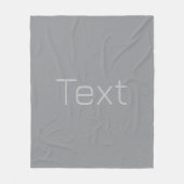 シンプル3次元ルッキング文字 | グレー フリースブランケット (正面)