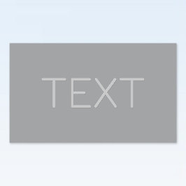 シンプル3次元ルッキング文字 | グレー 長方形シール
