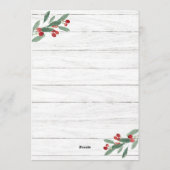 シンプル3素朴写真メリークリスマスグリーティング シーズンカード (裏面)