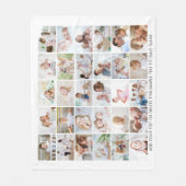 シンプル30フォトコラージュパーソナライズされた フリースブランケット (正面)