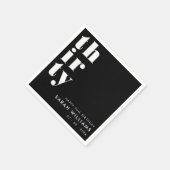 シンプル30モダン歳の誕生日パーティー スタンダードカクテルナプキン (角)