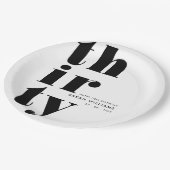 シンプル30モダン歳の誕生日パーティー ペーパープレート (アングル)