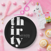 シンプル30モダン歳の誕生日パーティー ペーパープレート (パーティー)