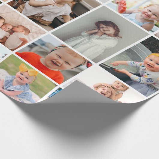 シンプル30モダン-Photo Collage ラッピングペーパー (角)