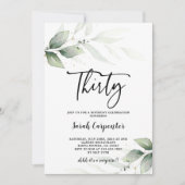 シンプル30歳の誕生日の招待状 招待状 (正面)