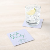 シンプル30歳の誕生日 スクエアペーパーコースター (インサイチュ)